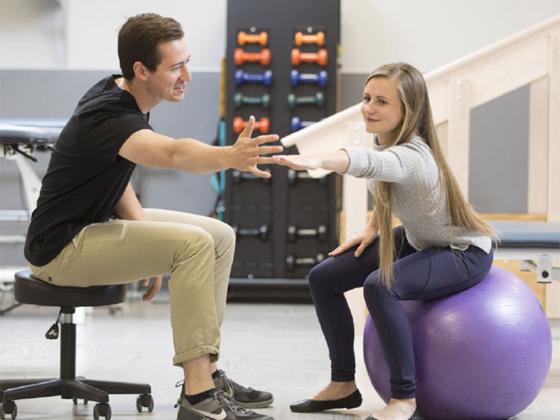 Physical therapy session